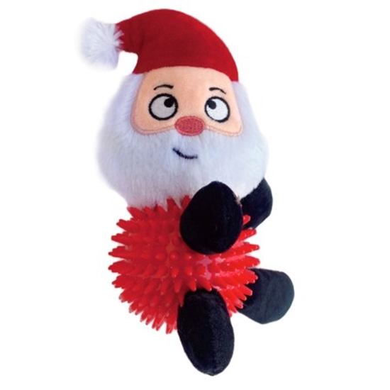 Picture of Bubimex Christmas Spikey Santa | Holiday Spiky Dog Chew Toy